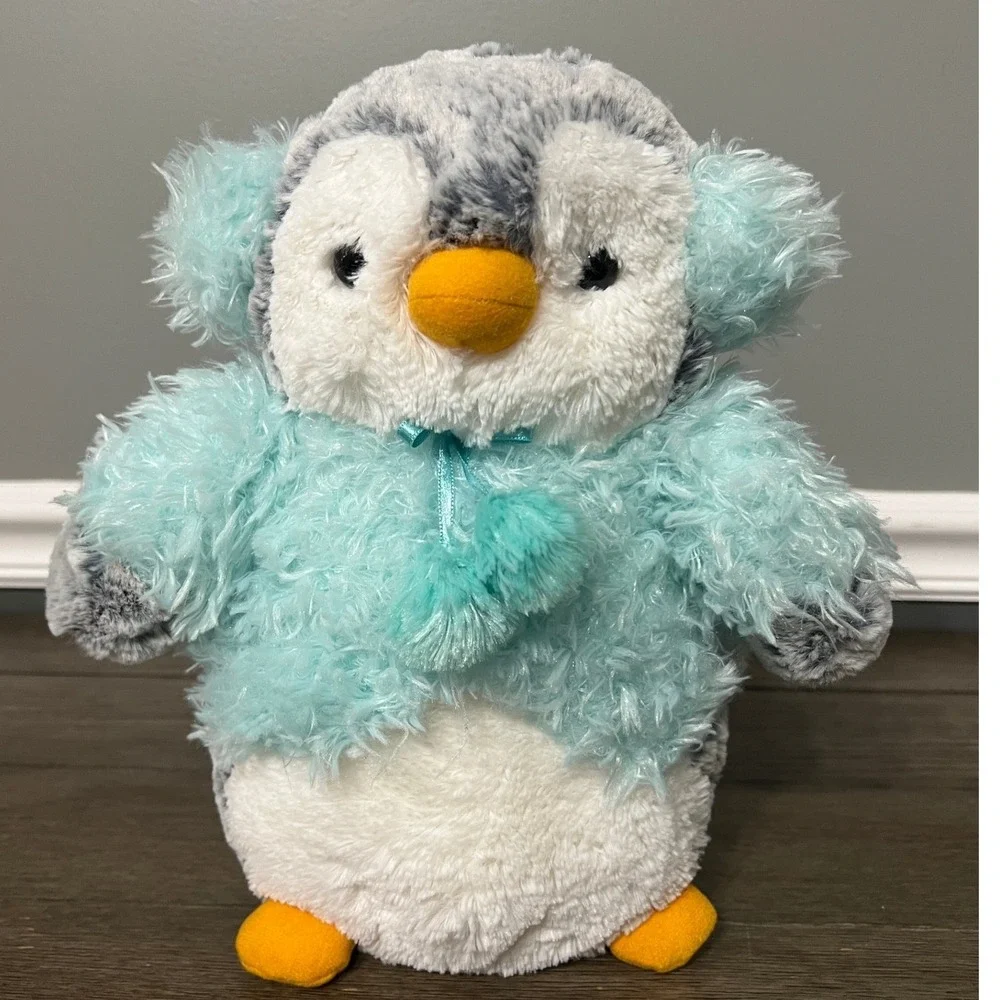 Aurora Snow Penguin‎ Plush Sweater Ear Muffs Stuffed Animal Winter Toy 10